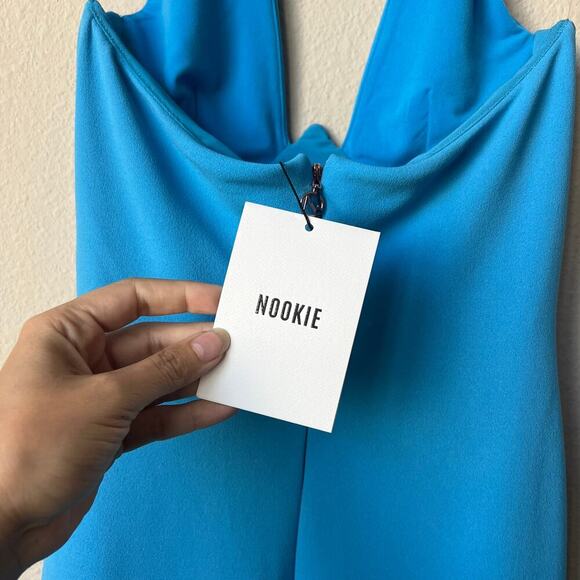 NWT Nookie Cinema Halter Gown in Turquoise Size Small - Picture 5 of 8
